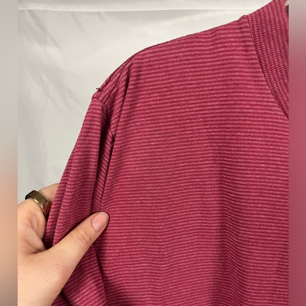 Vintage 90s Disney Mickey Golf Club Embroidered Red Striped T-Shirt- Size‎ M - Picture 6 of 6